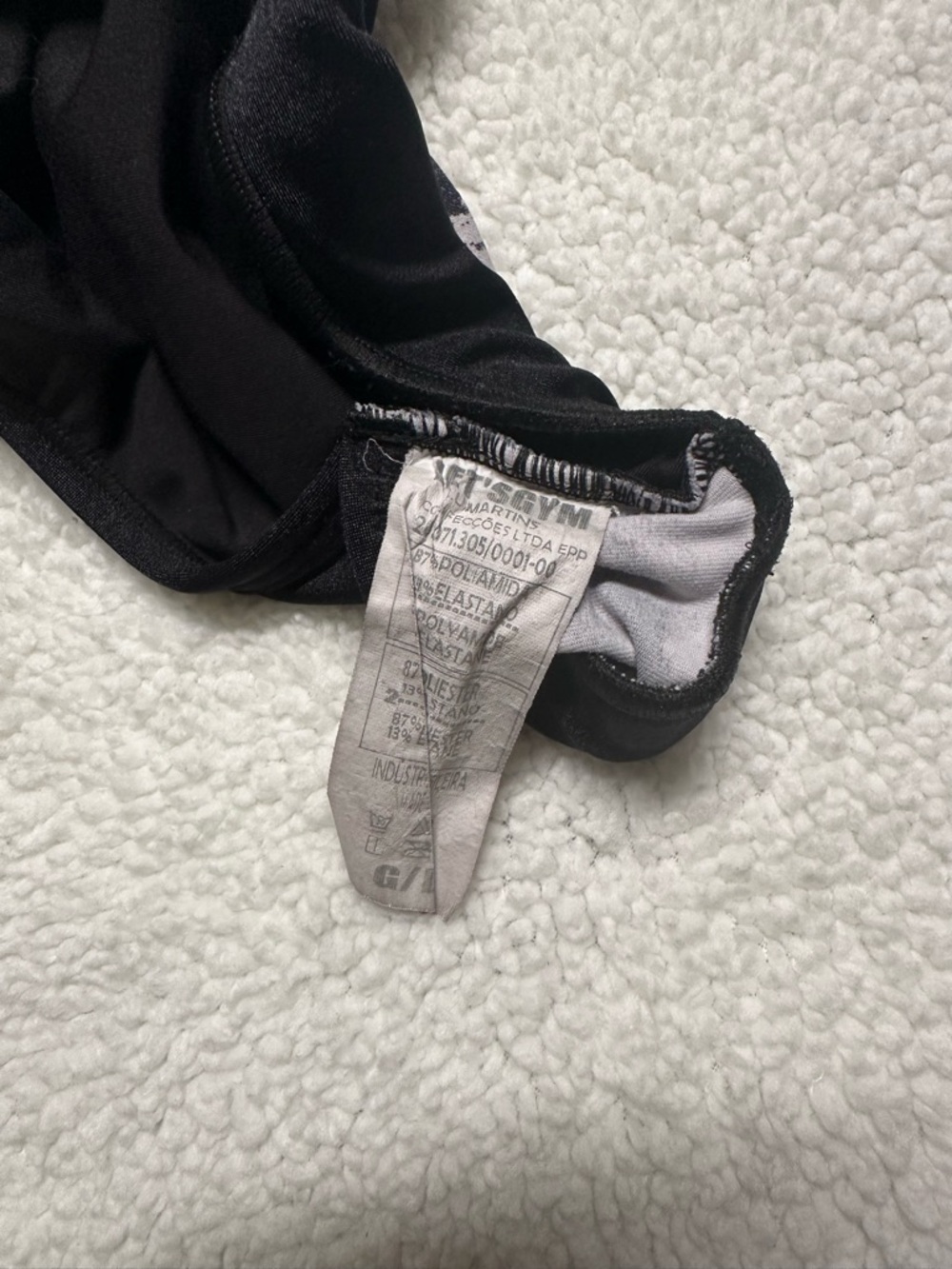 Black Patterned Racerback Sports Bra - Picture 4 of 4